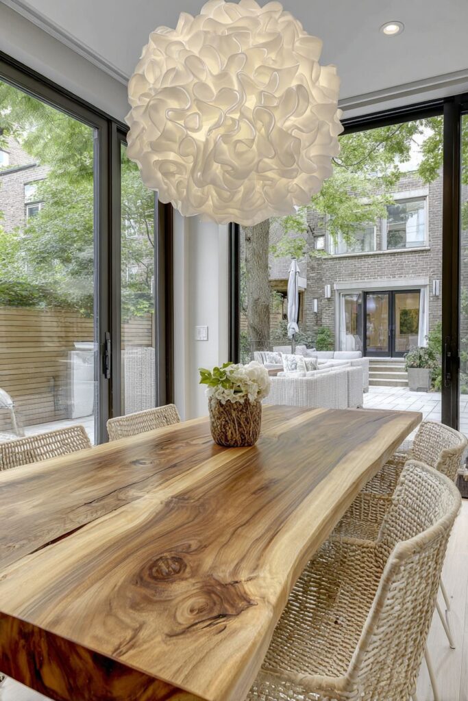 Indoor-Outdoor Connection with Live Edge