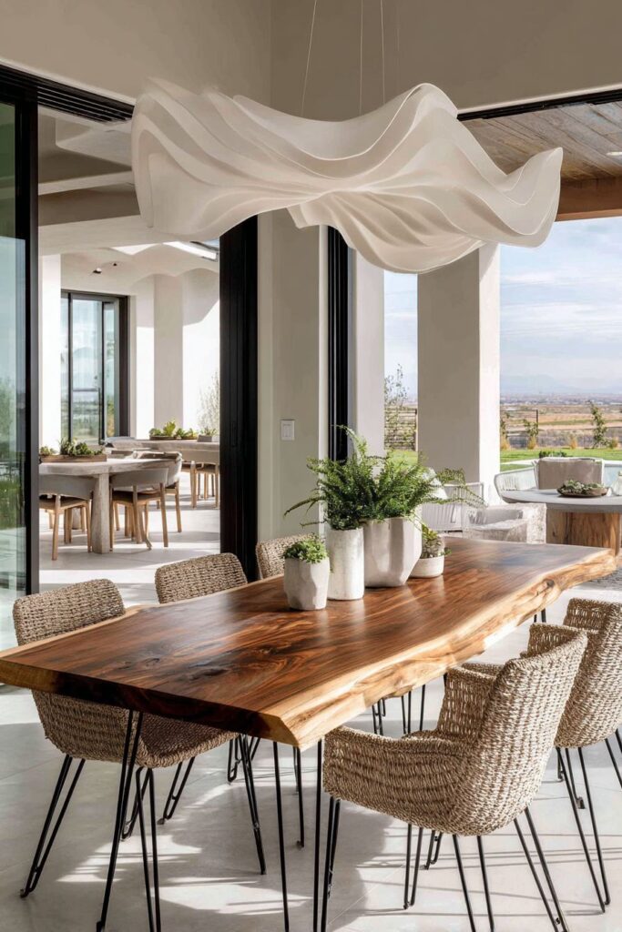 Indoor-Outdoor Connection with Live Edge