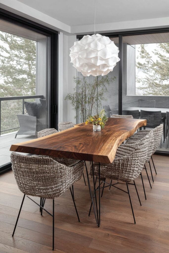 Indoor-Outdoor Connection with Live Edge