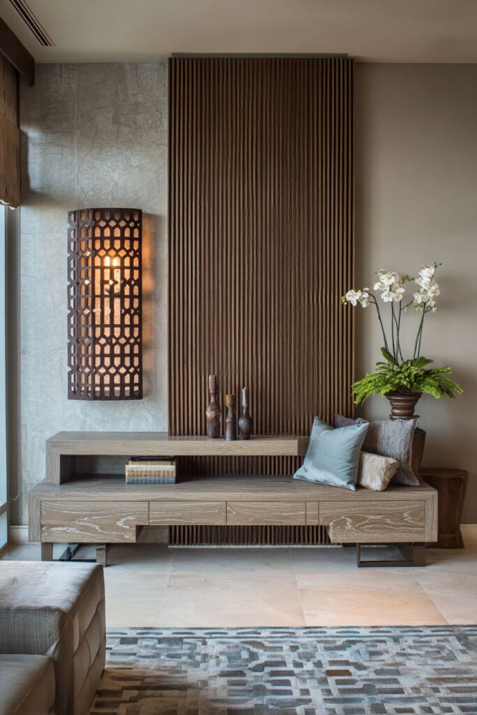 Vertical Wood Accent Drama