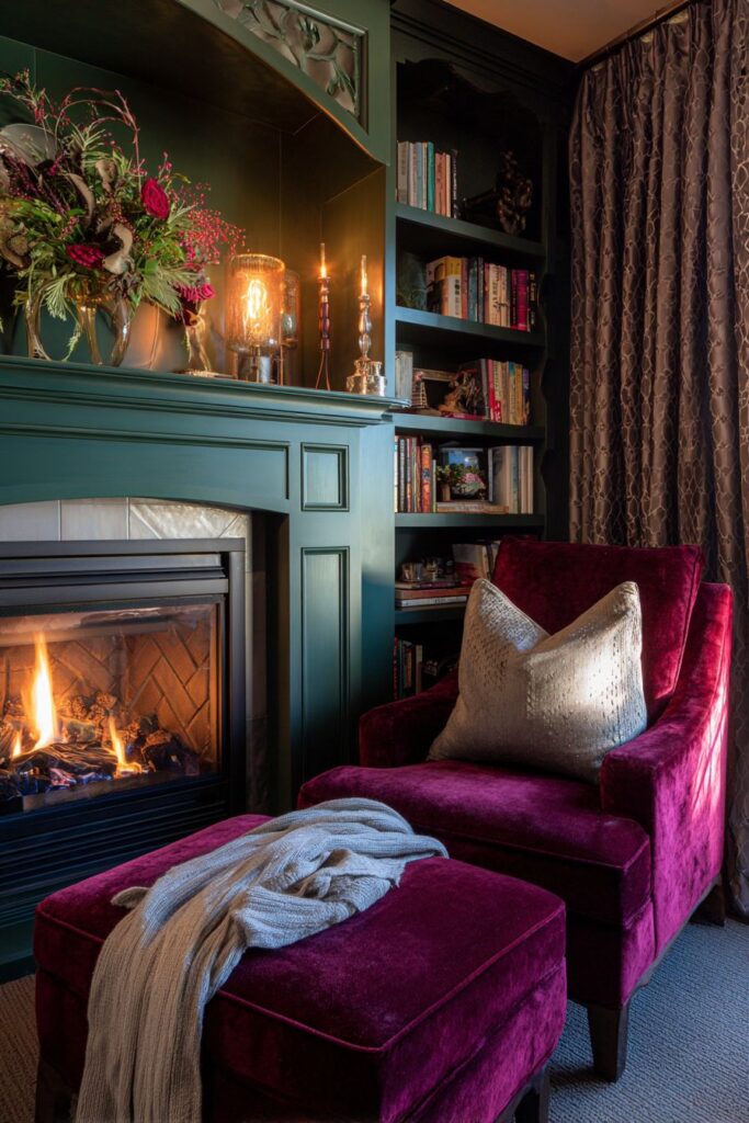 Fireside Romance with Built-in Elegance