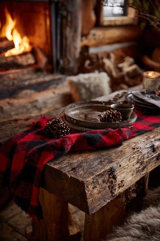 Rustic Cabin Buffalo Check