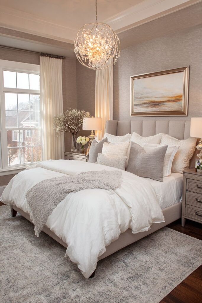 Transitional Luxury with Custom Upholstered Wall Panels