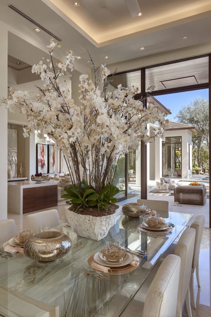 Contemporary Glass and Chrome Elegance