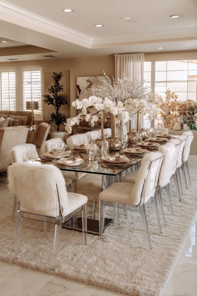 Contemporary Glass and Chrome Elegance