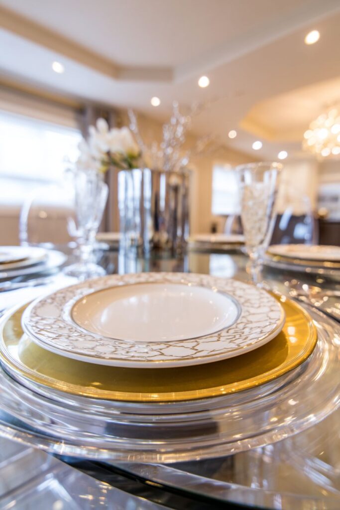 Contemporary Glass and Chrome Elegance