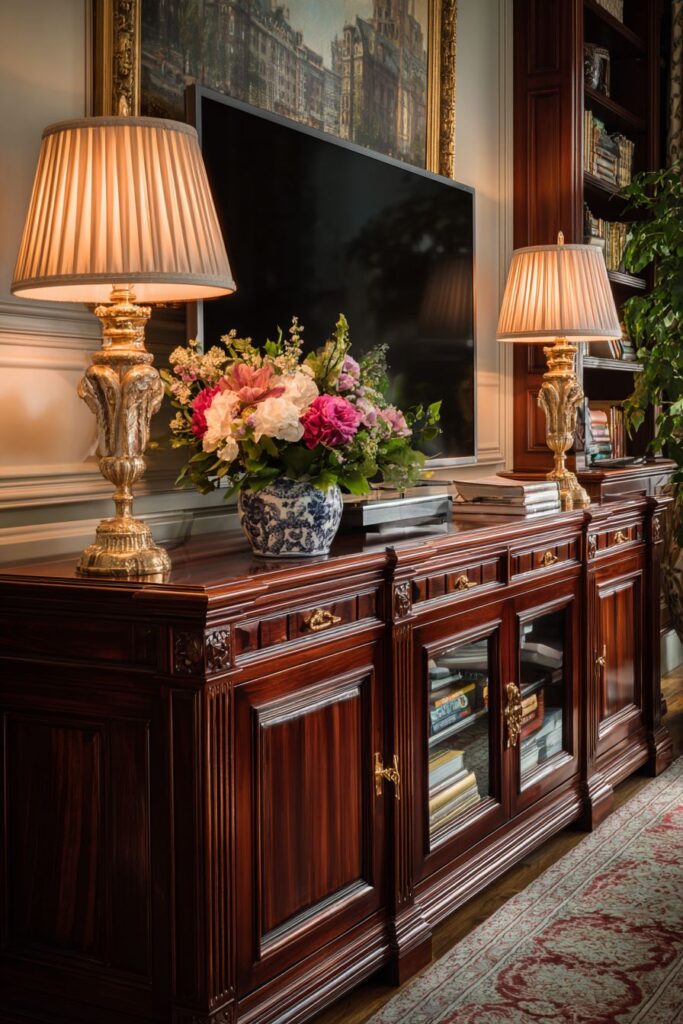 Traditional Mahogany Entertainment Center