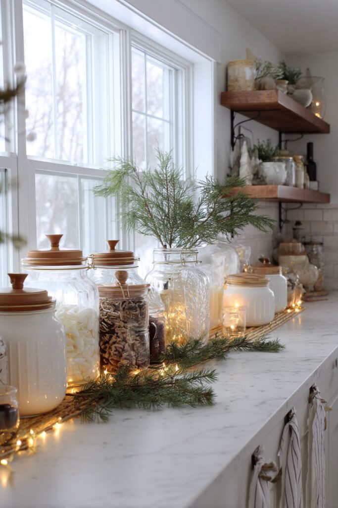 Kitchen Counter Winter Styling