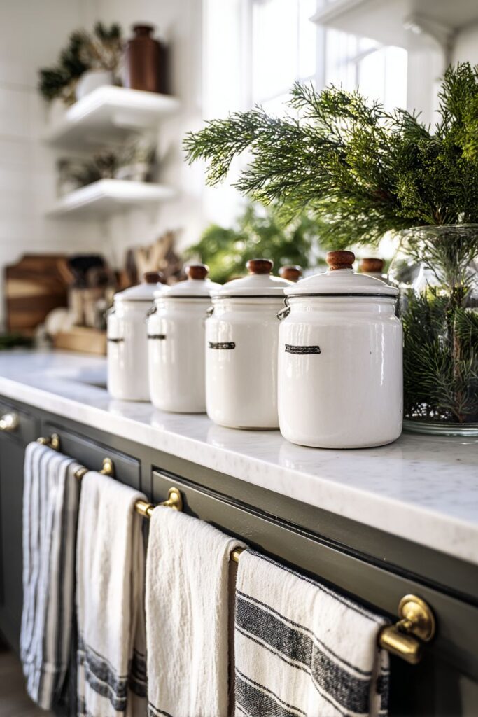 Kitchen Counter Winter Styling