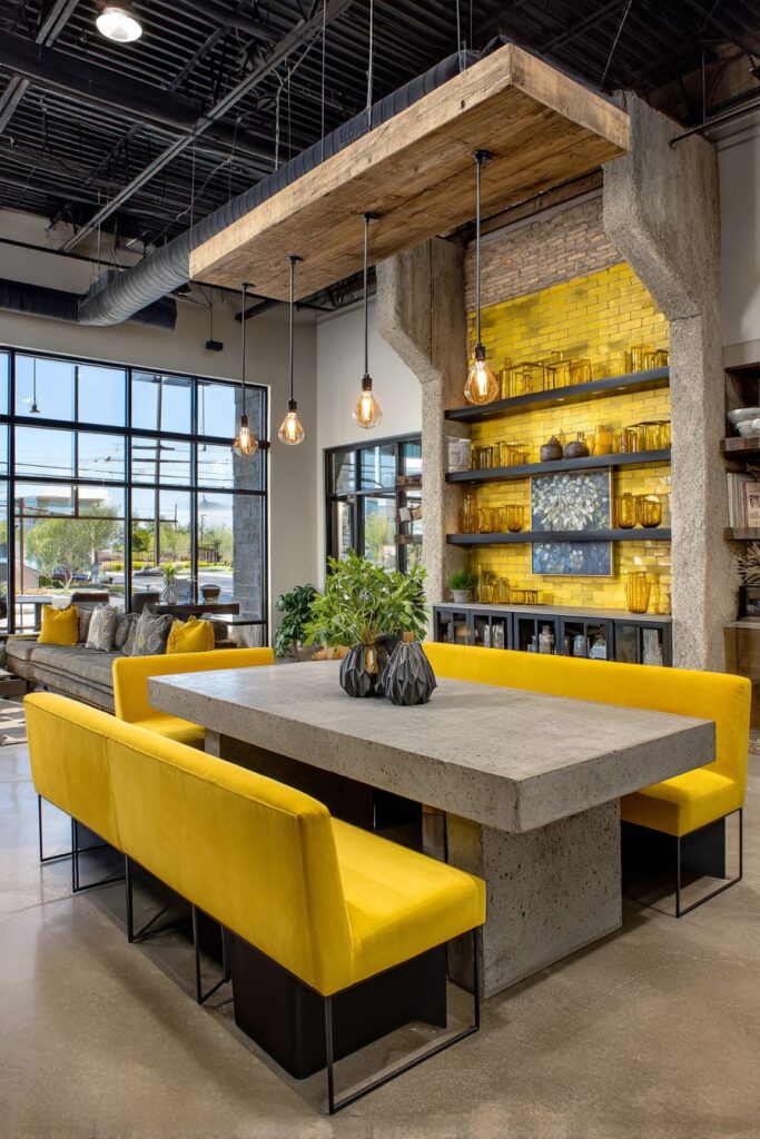 Industrial Modern Yellow Edge