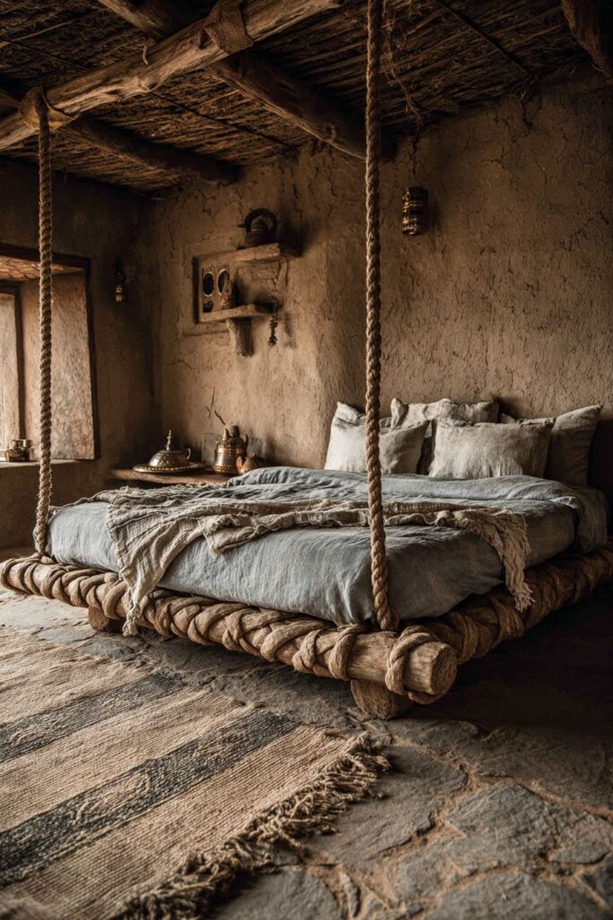 Rustic Indian Bedroom with Rural Authenticity