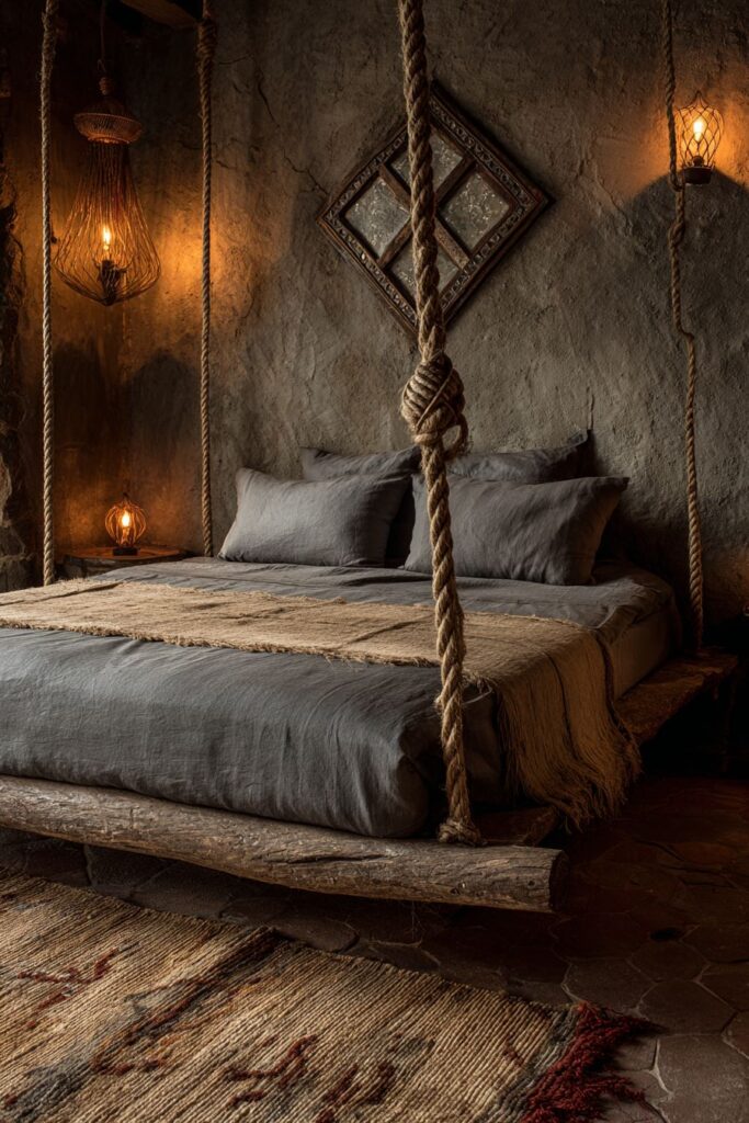 Rustic Indian Bedroom with Rural Authenticity
