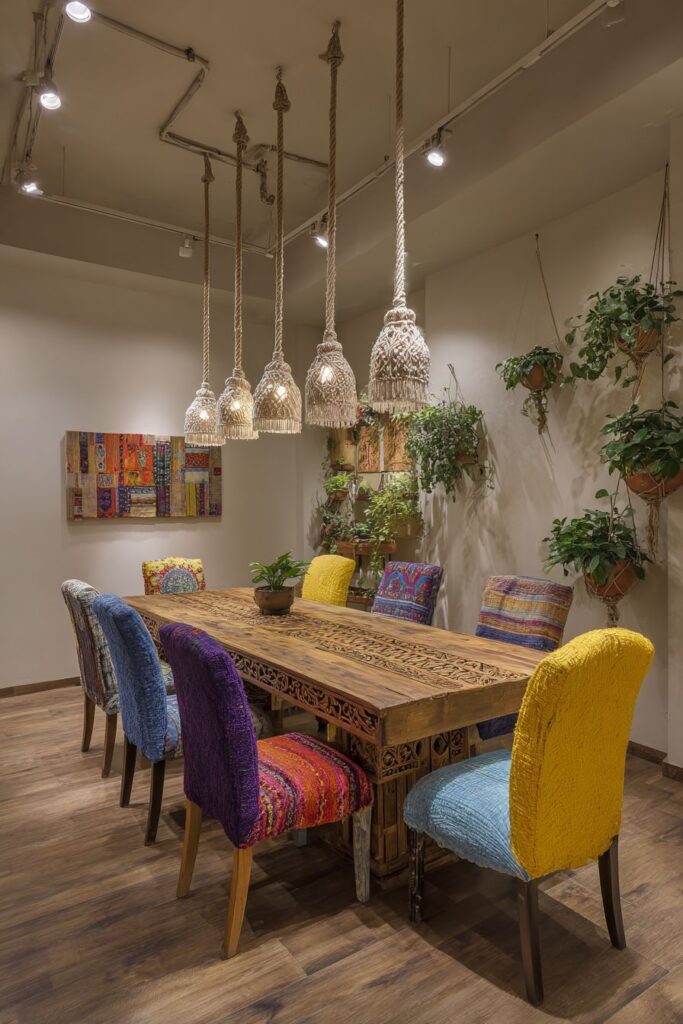 Bohemian Carved Mango Wood Artistic Expression