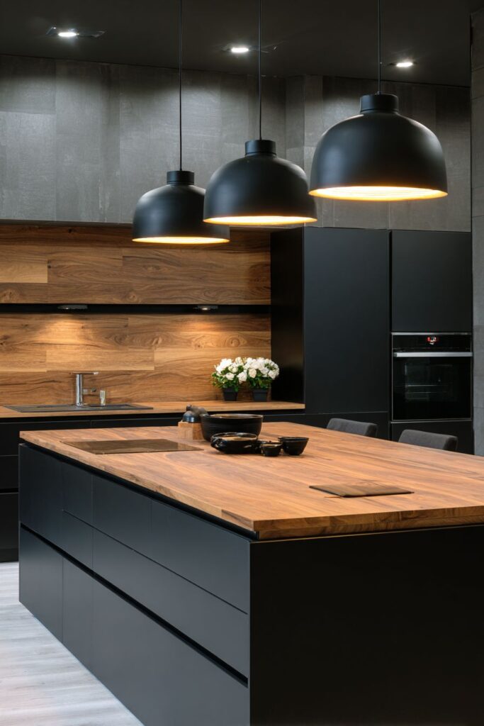 Integrated Wooden Cutting Boards and Functional Design Elements