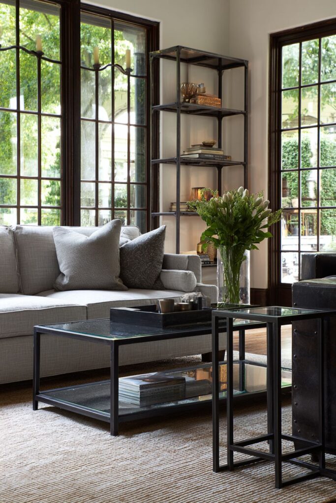 Industrial Black Metal Accent Integration