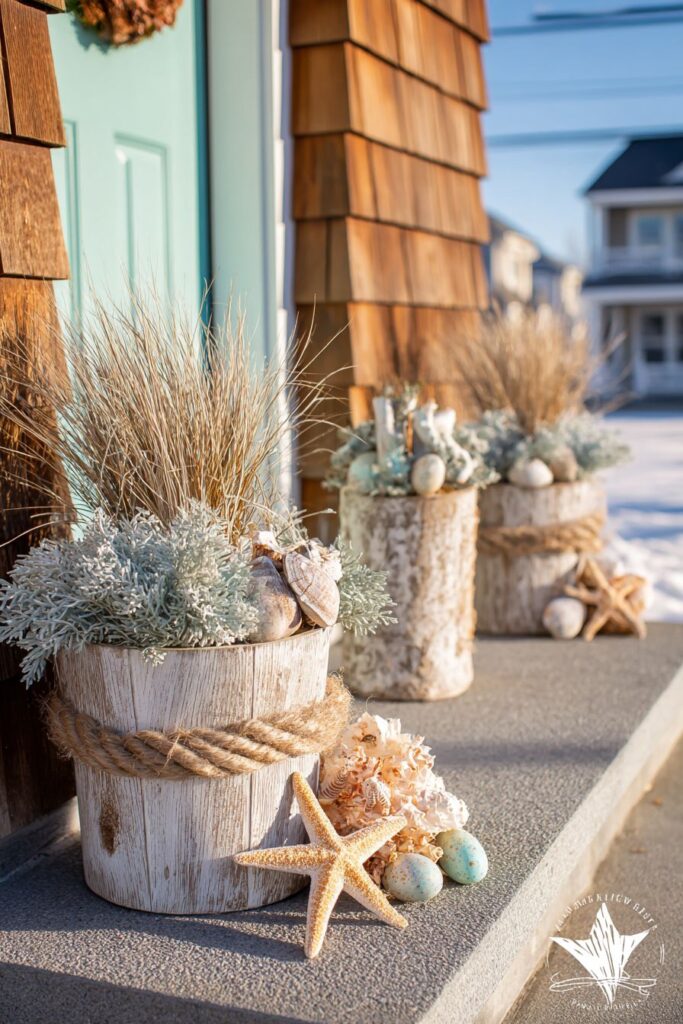 Coastal Easter with Weathered Wood and Sea Glass Tones
