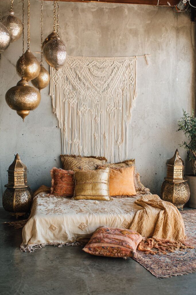 Bohemian Layers with Woven Gold Accents