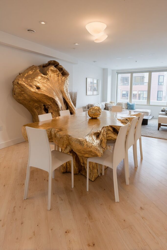 Bold Artistic Gold Table Statement