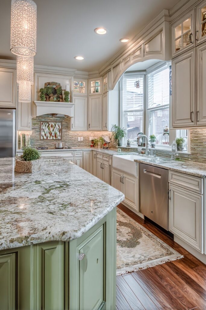Sage Island Excellence with Glass Accent Details