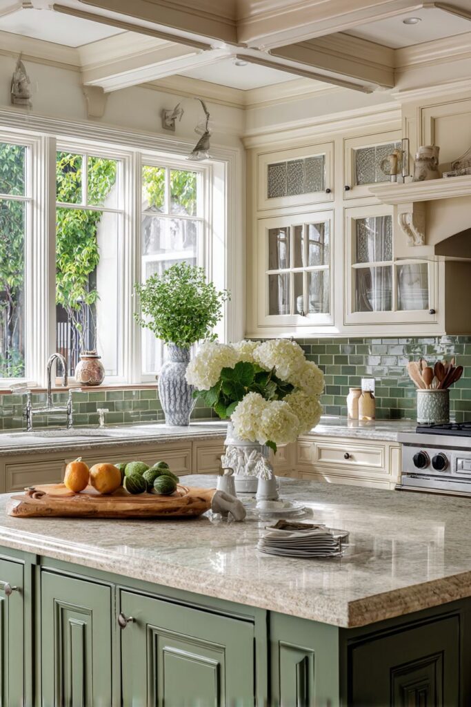 Sage Island Excellence with Glass Accent Details