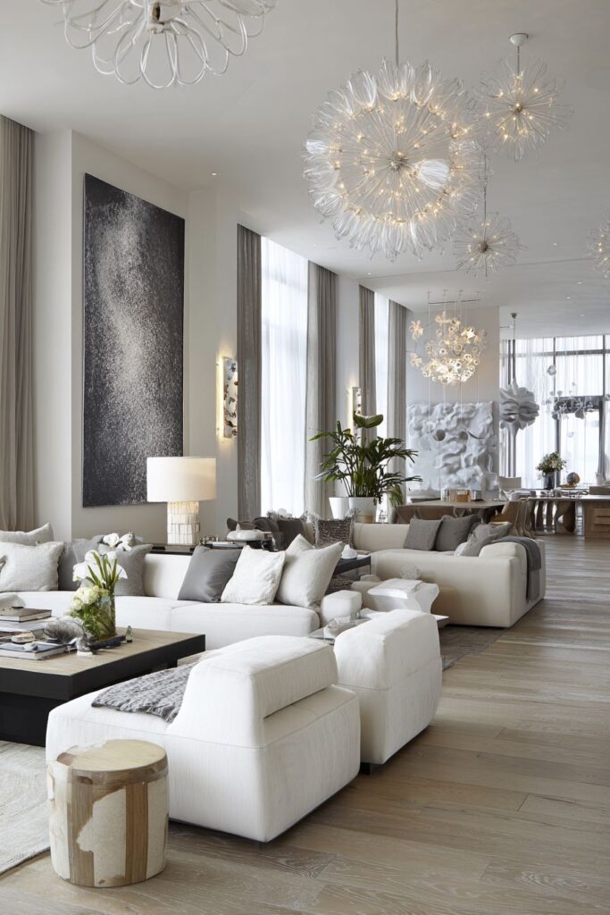 Central Rug Anchoring with Artistic Elements