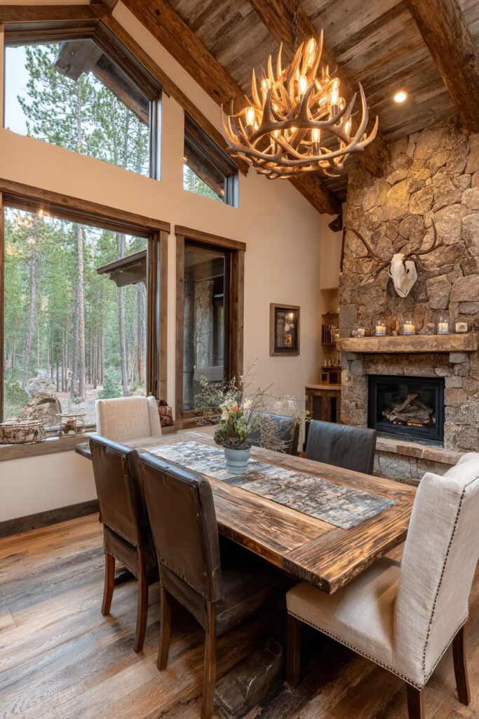 Rustic Cabin Antler Chandelier