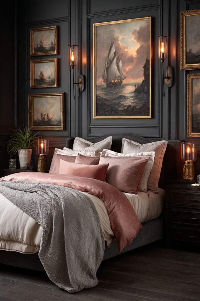 Gallery Wall Romance with Artistic Sophistication