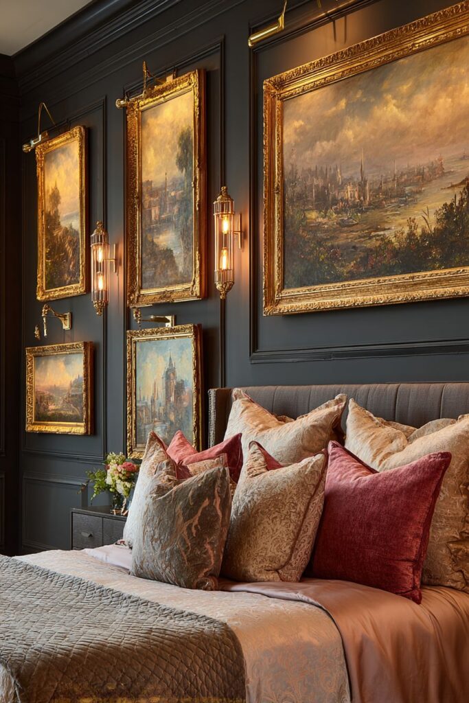 Gallery Wall Romance with Artistic Sophistication