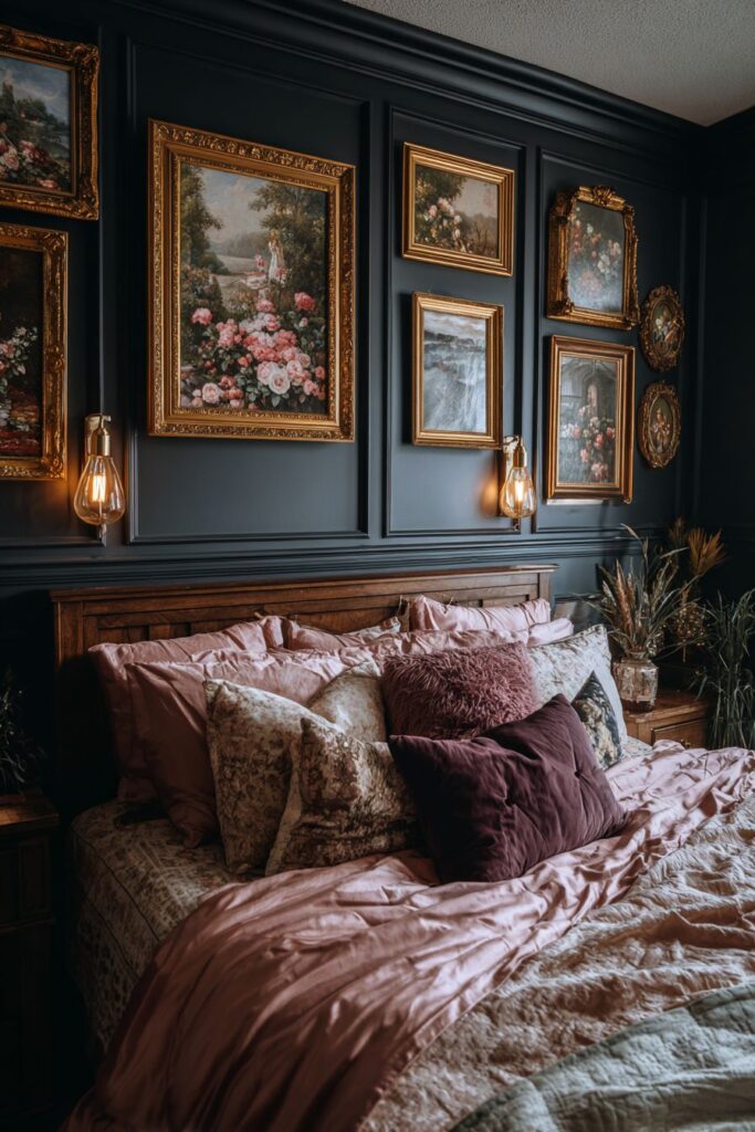 Gallery Wall Romance with Artistic Sophistication