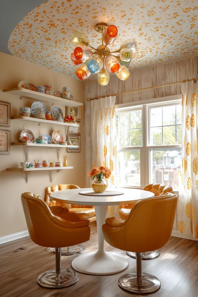 Circular Pedestal Charm with Button Tufting