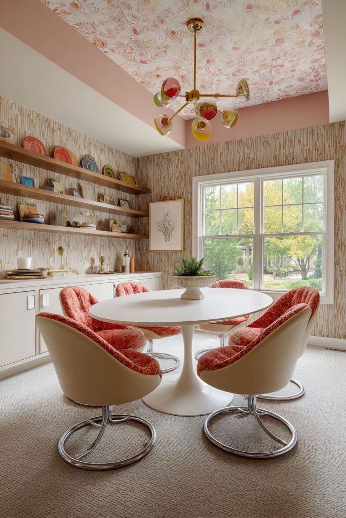 Circular Pedestal Charm with Button Tufting