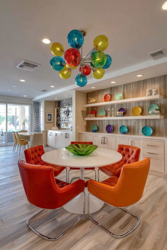 Circular Pedestal Charm with Button Tufting