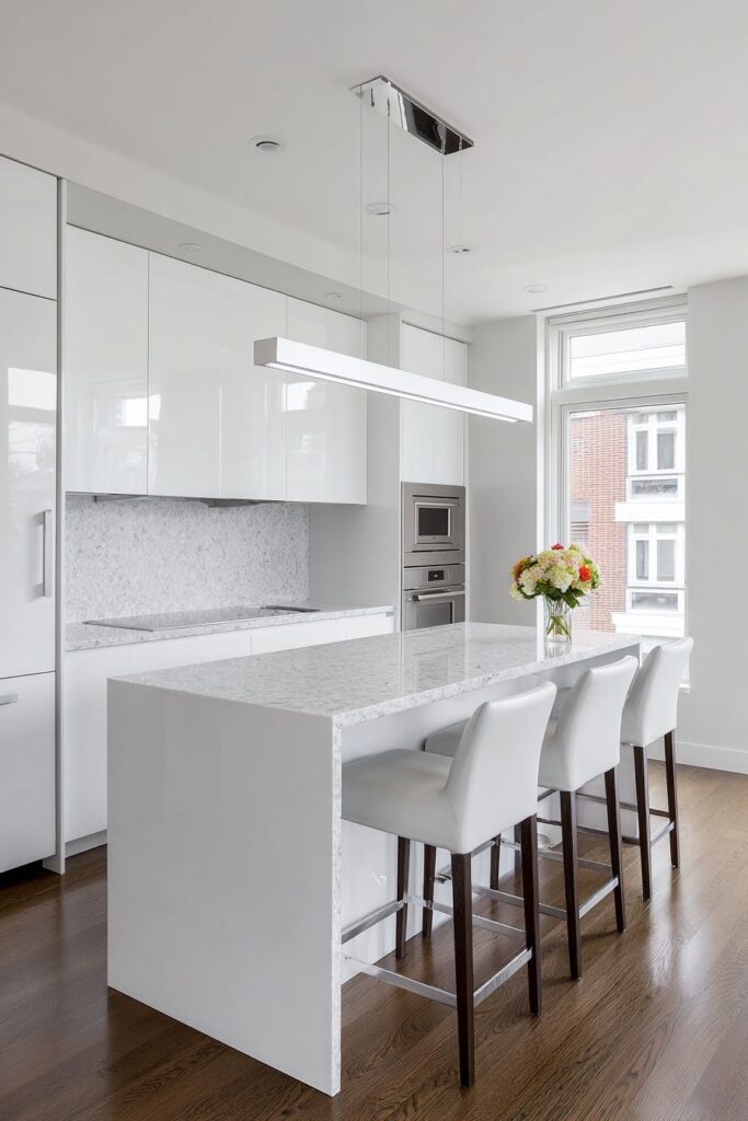 Bold Contrast with Dramatic Accent Wall