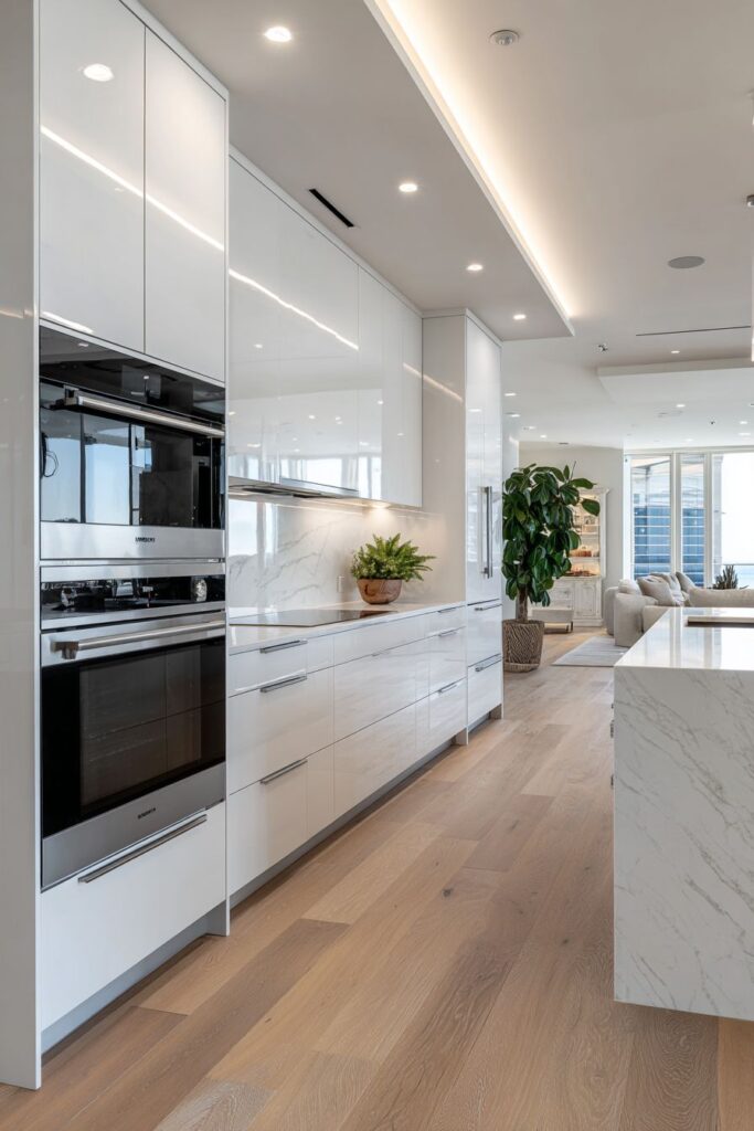 Bold Contrast with Dramatic Accent Wall