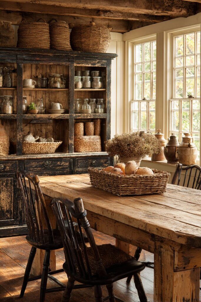 Harvest Table Distressed Pine Country Charm