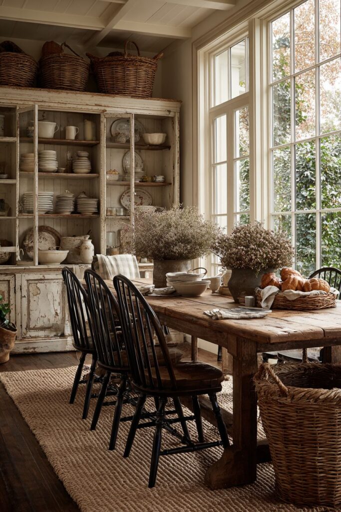 Harvest Table Distressed Pine Country Charm