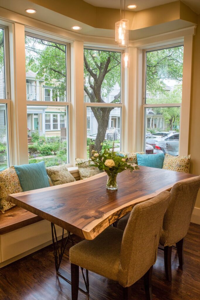 Built-In Pine Breakfast Nook Comfort