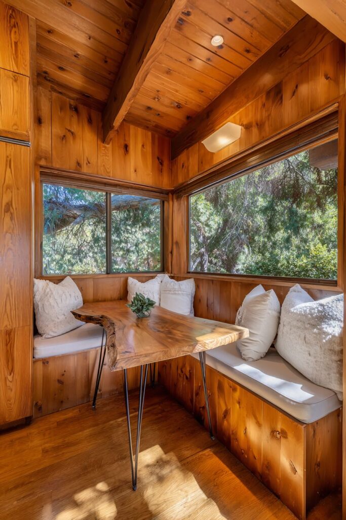 Built-In Pine Breakfast Nook Comfort