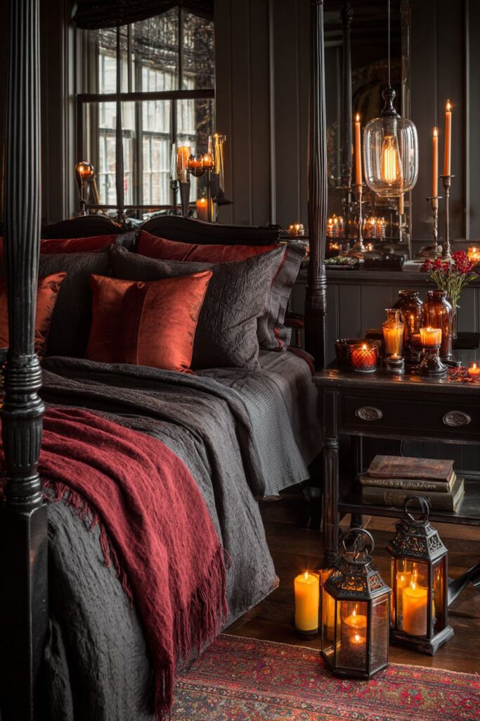 Moody Dramatic Bedroom Sanctuary