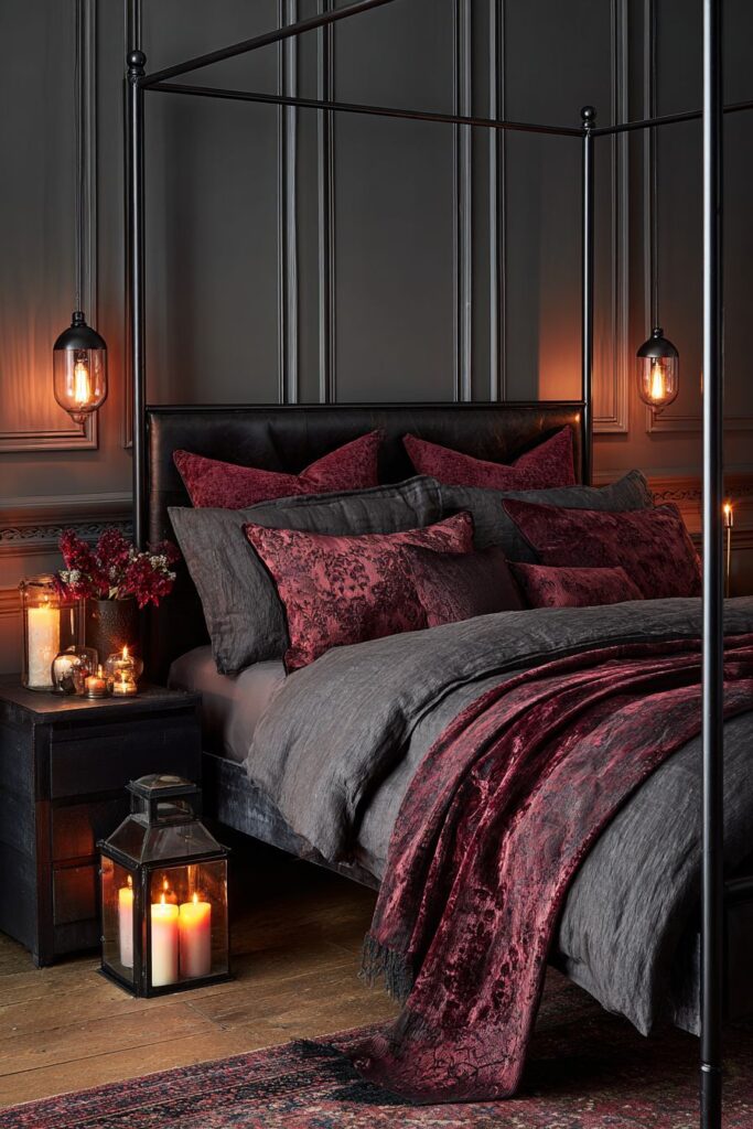 Moody Dramatic Bedroom Sanctuary