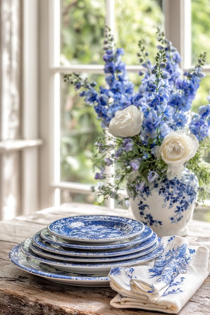 Periwinkle Transferware Timelessness