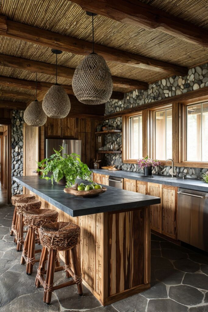 Sustainable Bamboo and Soapstone Harmony