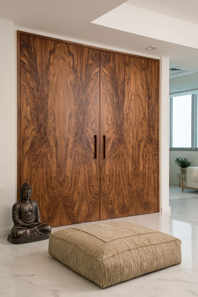 Book-Matched Wood Panels with Integrated Handles