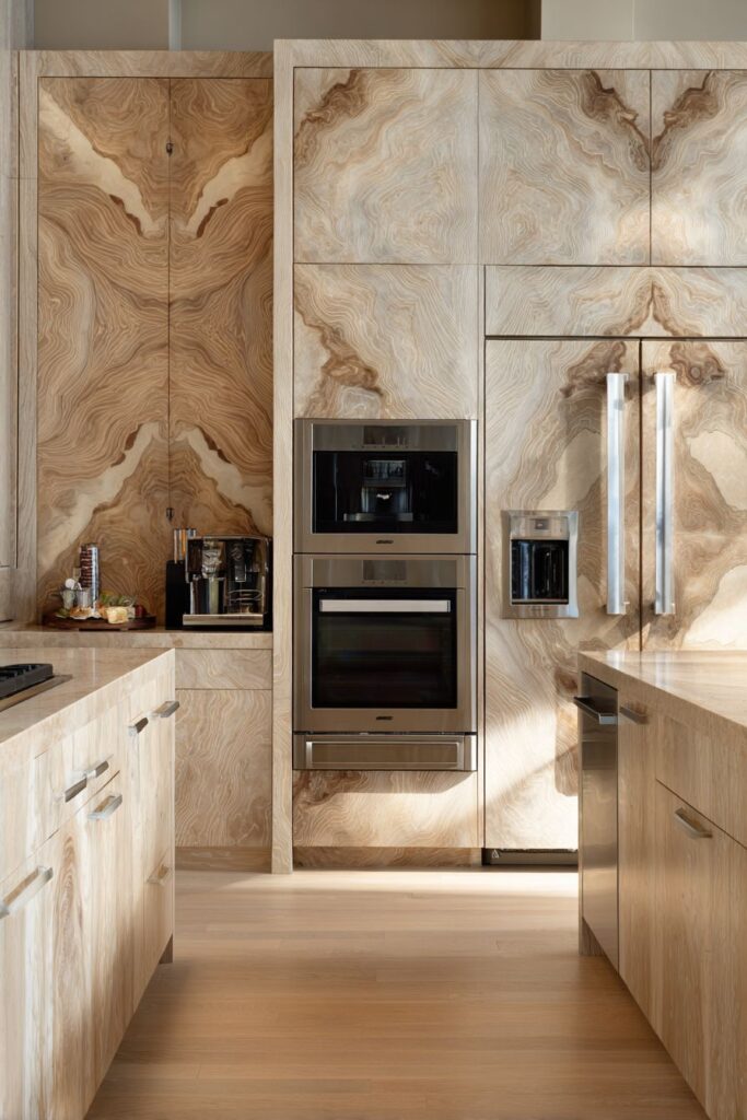 Book-Matched Wood Panels with Integrated Handles