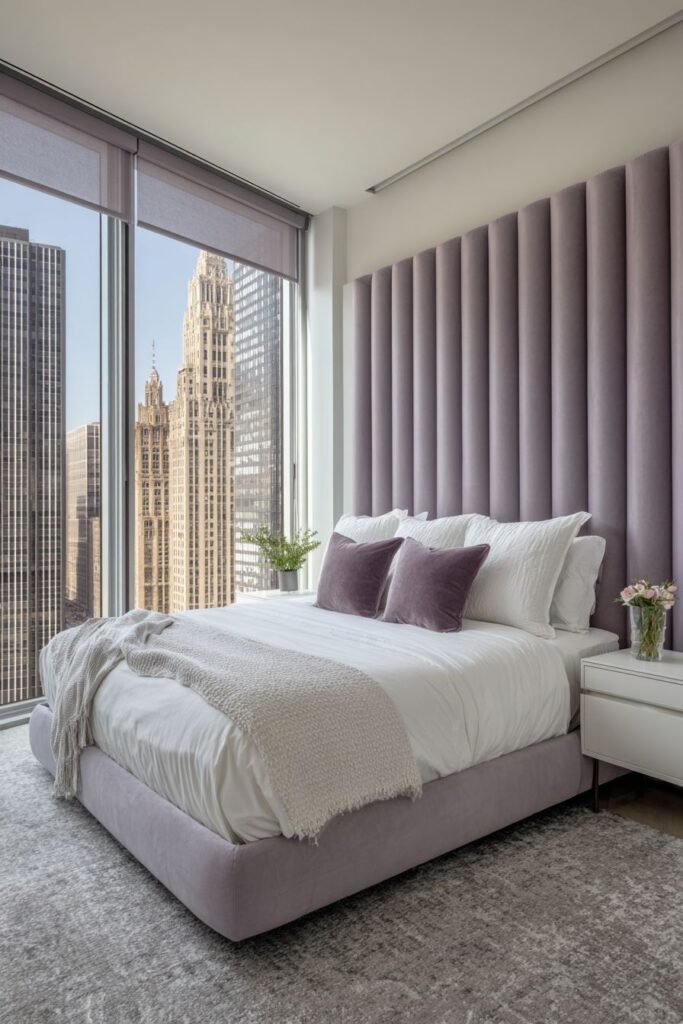 Modern Bedroom with Luxurious Channel Tufting