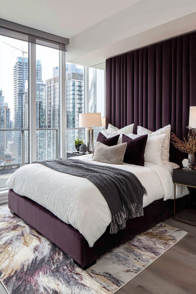 Modern Bedroom with Luxurious Channel Tufting