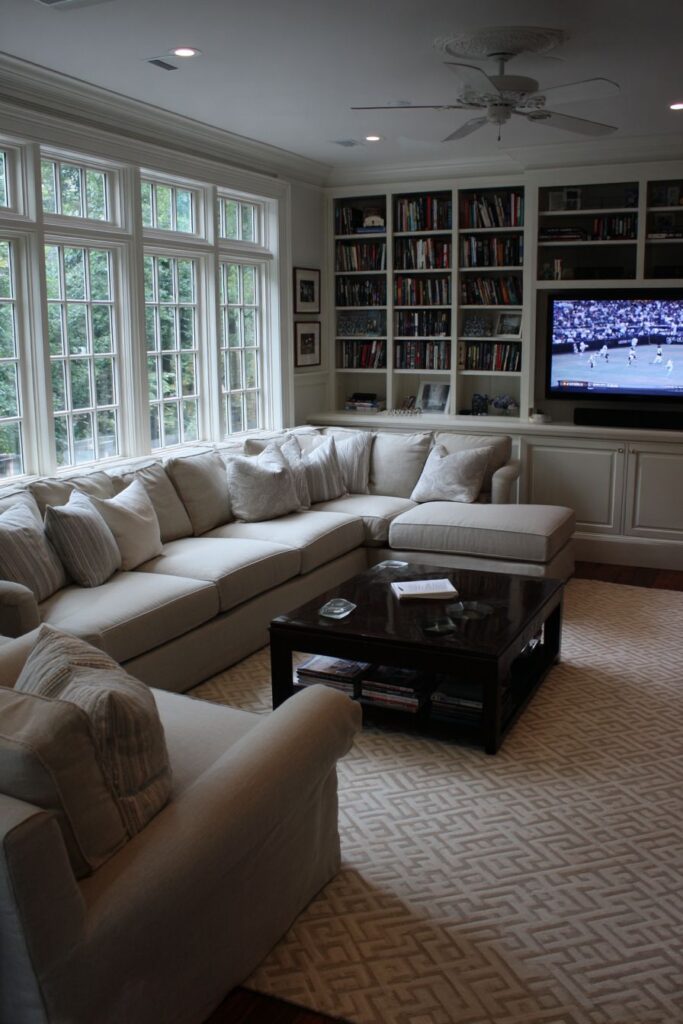 Sectional Arrangement with Geometric Accents