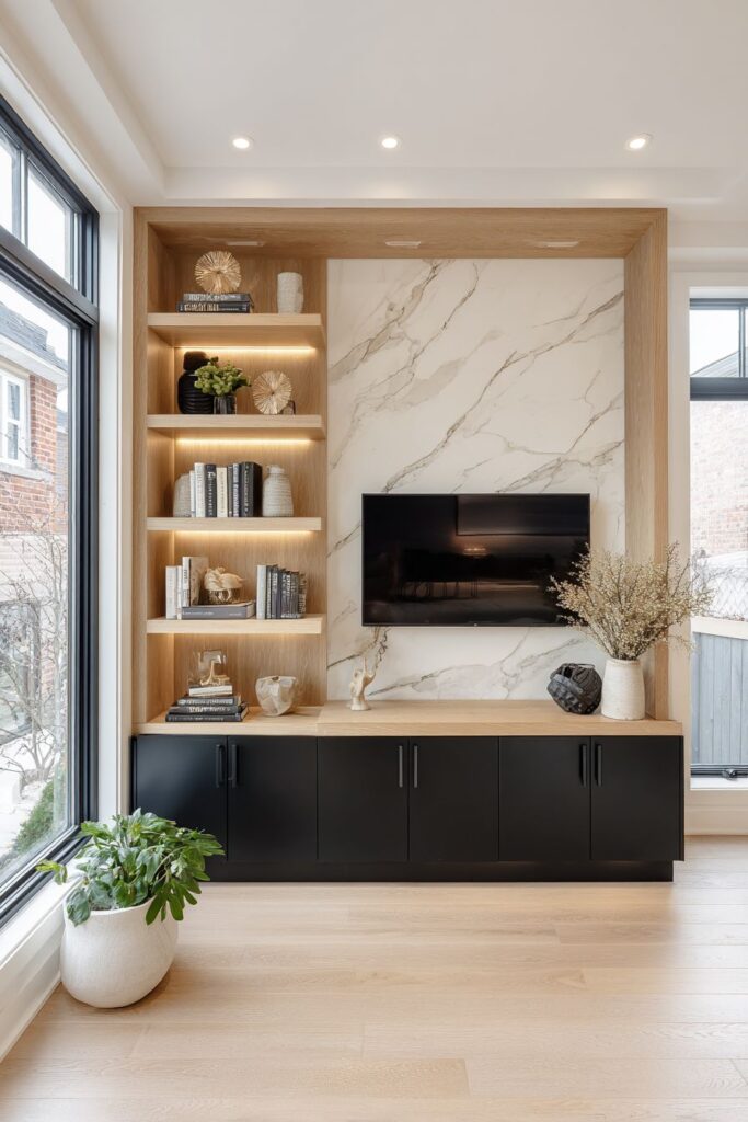 Two-Tone Black and White Oak Contrast