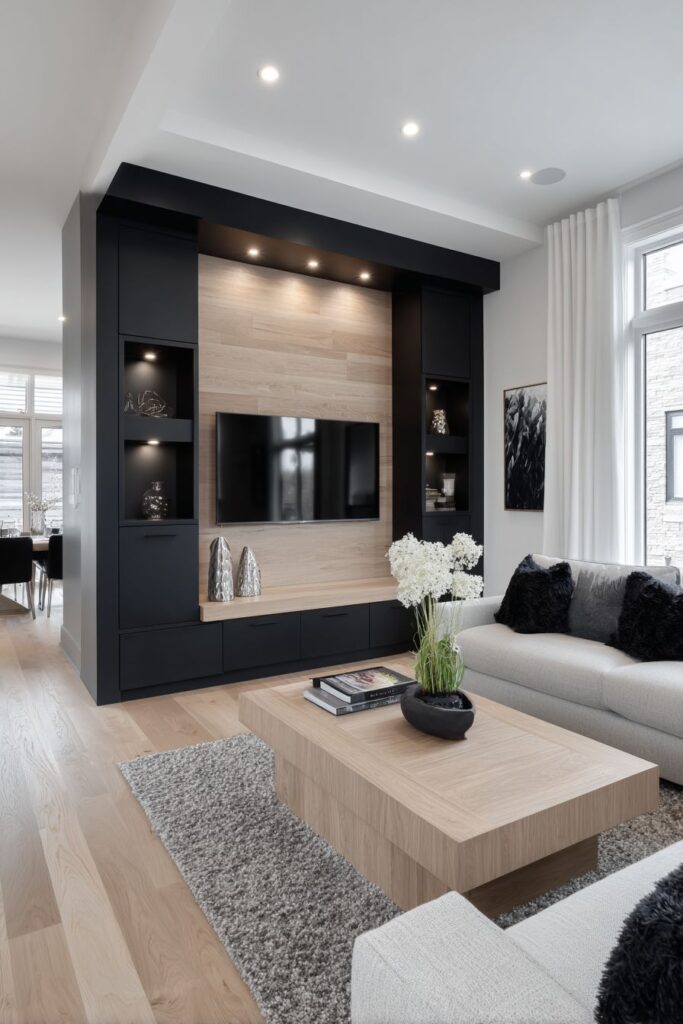 Two-Tone Black and White Oak Contrast