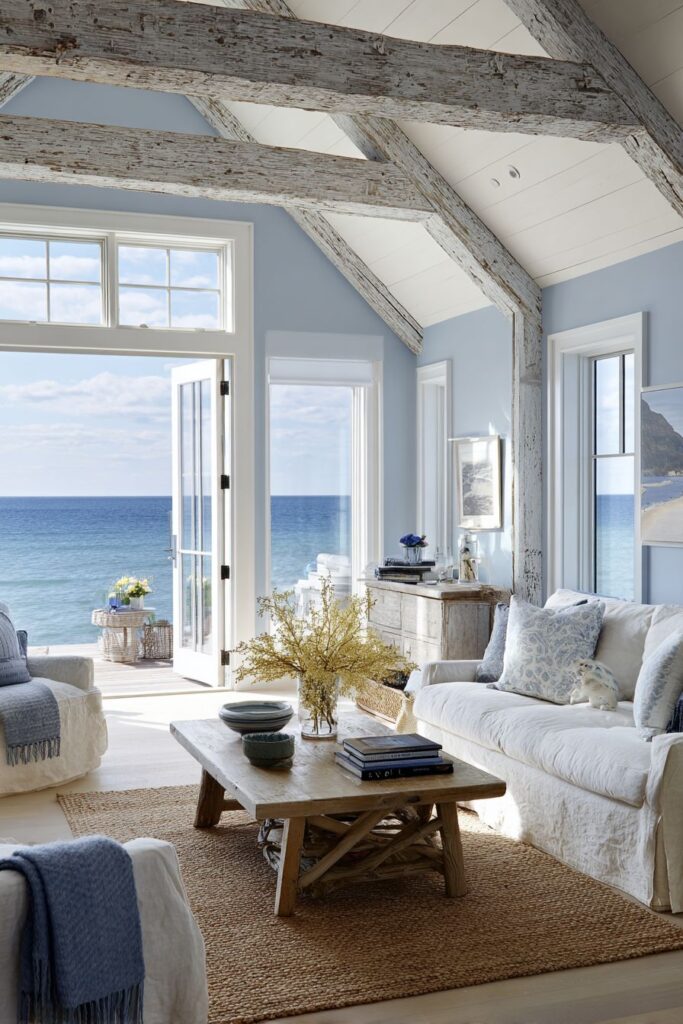 Beach House Coastal with White-Washed Elements